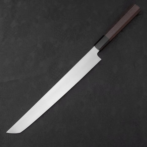 Sakimaru Takohiki Blue Steel #2 Kurouchi Buffalo Wenge Handle 270mm (10.6”)-[Musashi]-[Japanese-Kitchen-Knives]