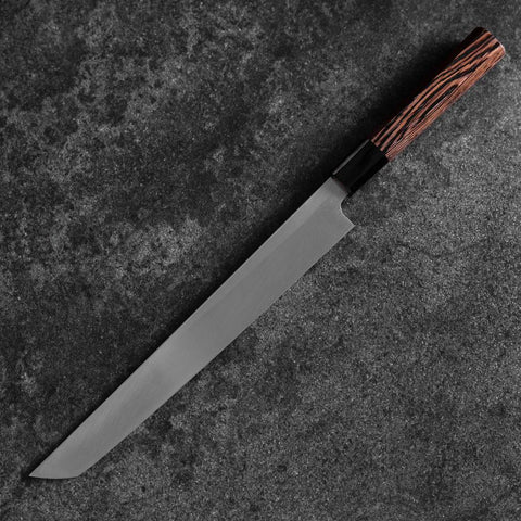 Sakimaru Takohiki Blue Steel #2 Kurouchi Buffalo Wenge Handle 270mm (10.6”)-[Musashi]-[Japanese-Kitchen-Knives]