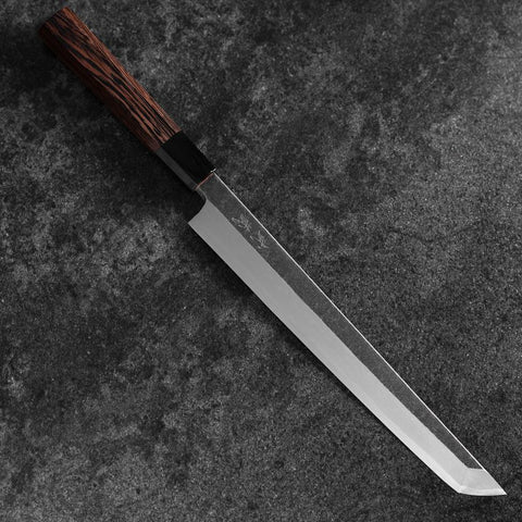 Sakimaru Takohiki Blue Steel #2 Kurouchi Buffalo Wenge Handle 270mm (10.6”)-[Musashi]-[Japanese-Kitchen-Knives]