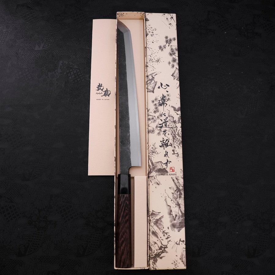 Sakimaru Takohiki Blue Steel #2 Kurouchi Buffalo Wenge Handle