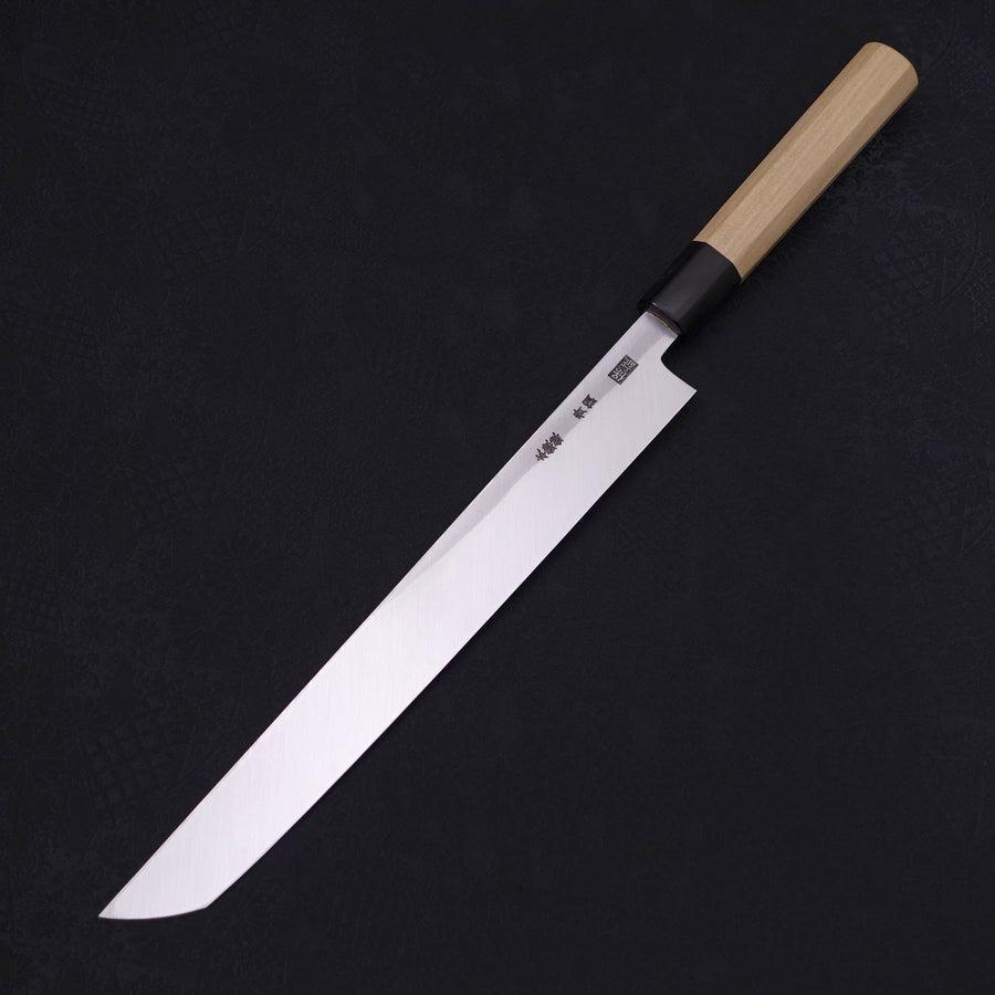 Sakimaru Takohiki Blue Steel #2 Kasumi Buffalo Magnolia Handle 270mm-[Musashi]-[Japanese-Kitchen-Knives]