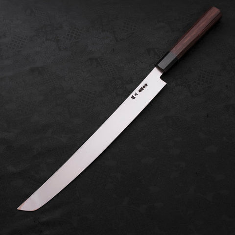 Sakimaru Takohiki Silver Steel #3 Damascus Buffalo Wenge Handle 300mm (11.8”)-[Musashi]-[Japanese-Kitchen-Knives]