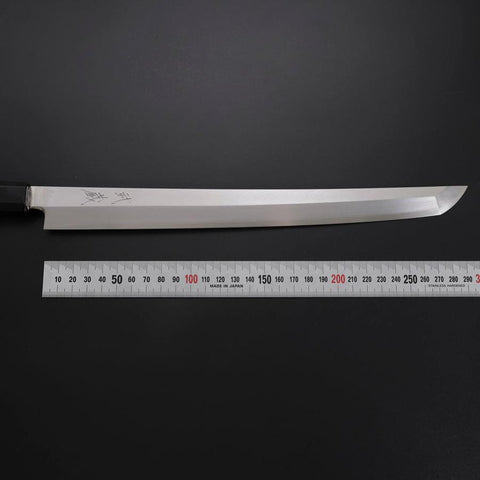 Sakimaru Takohiki Silver Steel #3 Kasumi Buffalo Ebony Handle 300mm (11.8”)-[Musashi]-[Japanese-Kitchen-Knives]