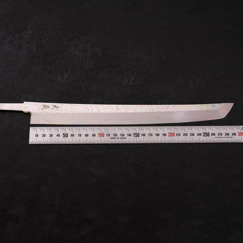Sakimaru Takohiki Silver Steel #3 Nickel Damascus 300mm (11.8”)-[Musashi]-[Japanese-Kitchen-Knives]