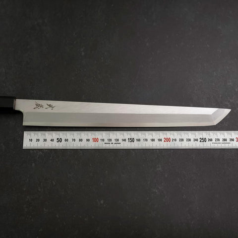 Sakimaru Takohiki White Steel #2 Kasumi Buffalo Teak Handle 300mm (11.8”)-[Musashi]-[Japanese-Kitchen-Knives]
