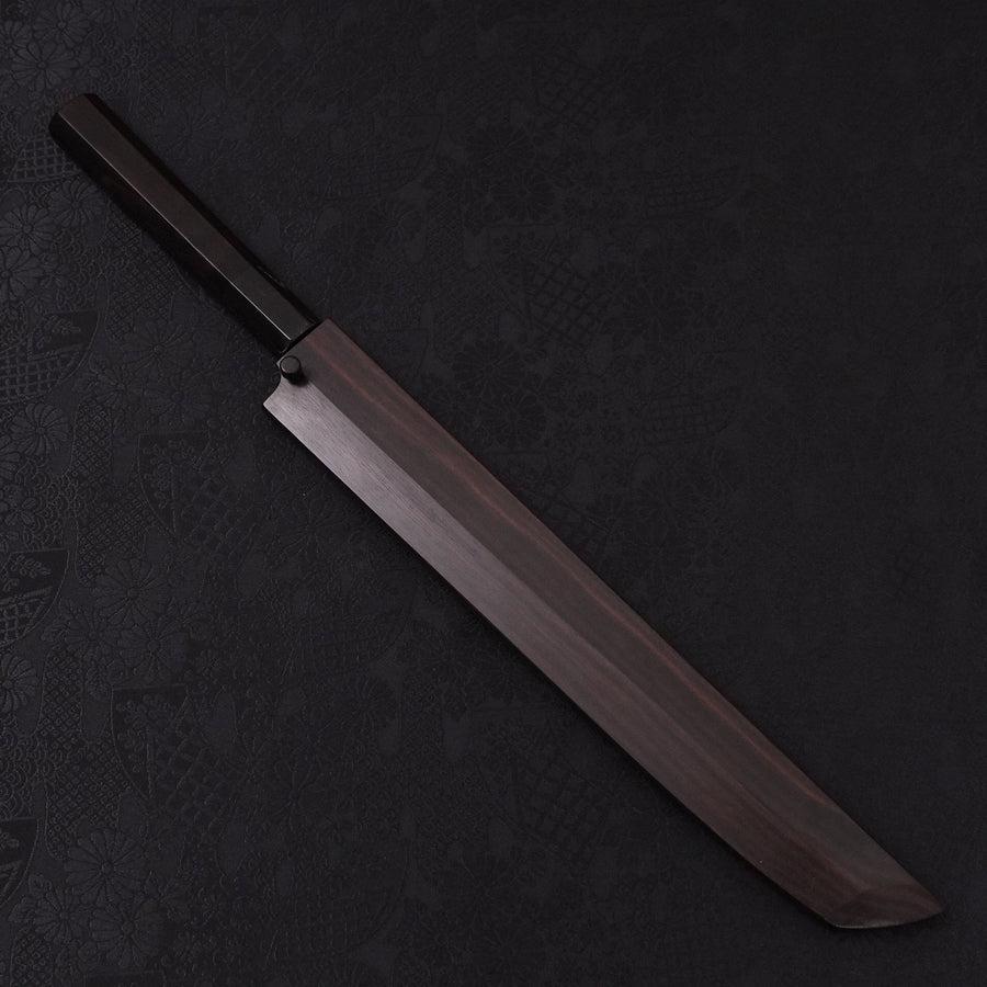 先丸蛸引 白二水本焼 月富士 鏡面 黒檀水牛柄 270mm – MUSASHI