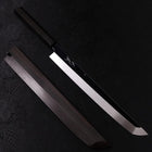 Sakimaru Takohiki White Steel #2 Moon-Fuji Water Honyaki Buffalo Ebony Handle 270mm (10.6”)-[Musashi]-[Japanese-Kitchen-Knives]