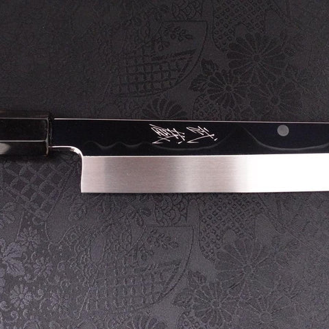 Sakimaru Takohiki White Steel #2 Moon-Fuji Water Honyaki Buffalo Ebony Handle 270mm (10.6”)-[Musashi]-[Japanese-Kitchen-Knives]