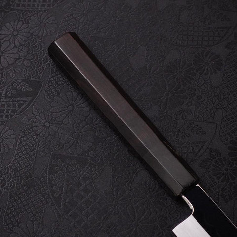 Sakimaru Takohiki White Steel #2 Moon-Fuji Water Honyaki Buffalo Ebony Handle 270mm (10.6”)-[Musashi]-[Japanese-Kitchen-Knives]