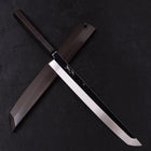 Sakimaru Takohiki White Steel #2 Moon-Fuji Water Honyaki Buffalo Ebony Handle 270mm (10.6”)-[Musashi]-[Japanese-Kitchen-Knives]