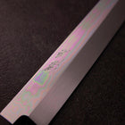 Sakimaru Takohiki White Steel #2 Moon-Fuji Water Honyaki Buffalo Ebony Handle 270mm with Magnolia Sheath (10.6”)-[Musashi]-[Japanese-Kitchen-Knives]