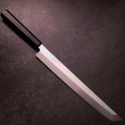 Sakimaru Takohiki White Steel #2 Moon-Fuji Water Honyaki Buffalo Ebony Handle 270mm with Magnolia Sheath (10.6”)-[Musashi]-[Japanese-Kitchen-Knives]