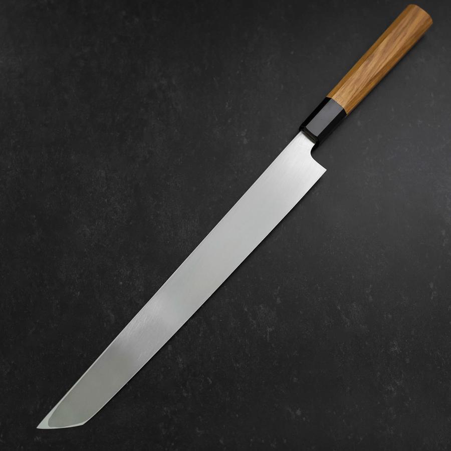 先丸蛸引 青紙2号 黒打 水牛ウェンジ柄 330mm – MUSASHI