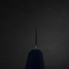 Santoku 440C Nashiji Damascus Blue Urushi Handle 165mm-[Musashi]-[Japanese-Kitchen-Knives]