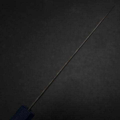 Santoku 440C Nashiji Damascus Blue Urushi Handle 165mm-[Musashi]-[Japanese-Kitchen-Knives]
