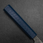 Santoku 440C Nashiji Damascus Blue Urushi Handle 165mm-[Musashi]-[Japanese-Kitchen-Knives]