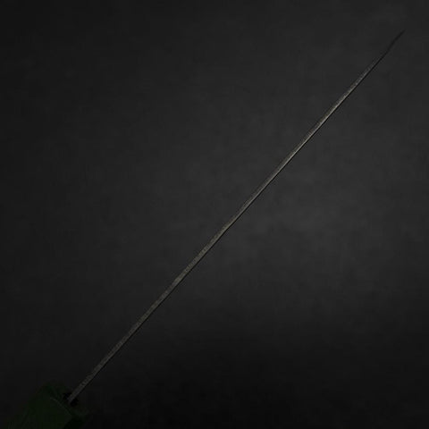 Santoku 440C Nashiji Damascus Green Urushi Handle 165mm-[Musashi]-[Japanese-Kitchen-Knives]