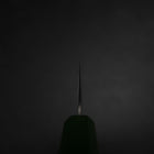 Santoku 440C Nashiji Damascus Green Urushi Handle 165mm-[Musashi]-[Japanese-Kitchen-Knives]