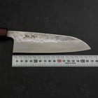 Santoku 440C Nashiji Damascus Purple Urushi Handle 165mm (6.5”)-[Musashi]-[Japanese-Kitchen-Knives]