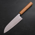 Santoku 440C Polished Oak Handle 165mm (6.5”)-[Musashi]-[Japanese-Kitchen-Knives]