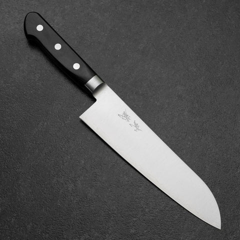 Santoku 440C Polished Western Handle 180mm-[Musashi]-[Japanese-Kitchen-Knives]