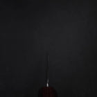 Santoku AUS-10 Mirror Tsuchime Damascus Purple Urushi Handle 165mm (6.5”)-[Musashi]-[Japanese-Kitchen-Knives]