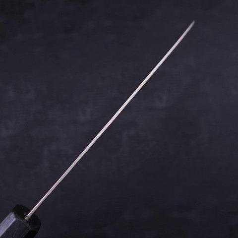 Santoku AUS-10 Nashiji Damascus Dark Blue Urushi Handle 165mm (6.5”)-[Musashi]-[Japanese-Kitchen-Knives]