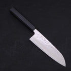 Santoku AUS-10 Nashiji Damascus Dark Blue Urushi Handle 165mm (6.5”)-[Musashi]-[Japanese-Kitchen-Knives]