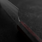 Santoku AUS-10 Nashiji Damascus Wenge Handle 165mm-[Musashi]-[Japanese-Kitchen-Knives]