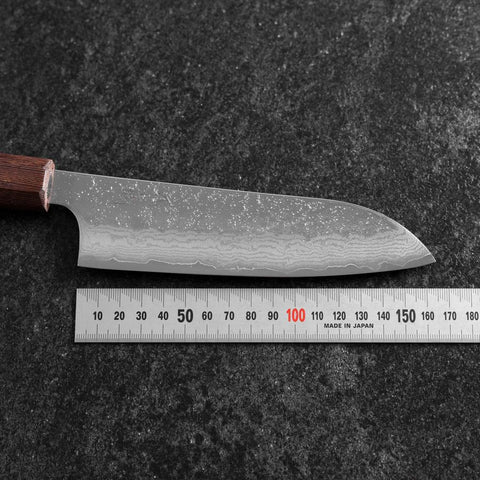 Santoku AUS-10 Nashiji Damascus Wenge Handle 165mm-[Musashi]-[Japanese-Kitchen-Knives]