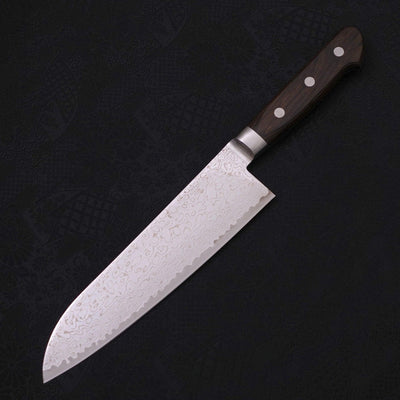 Santoku AUS-10 Nickel Damascus Western Handle 180mm-AUS-10-Damascus-Western Handle-[Musashi]-[Japanese-Kitchen-Knives]
