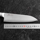 Santoku AUS-10 Polished All-Stainless Handle 165mm (6.5”)-[Musashi]-[Japanese-Kitchen-Knives]