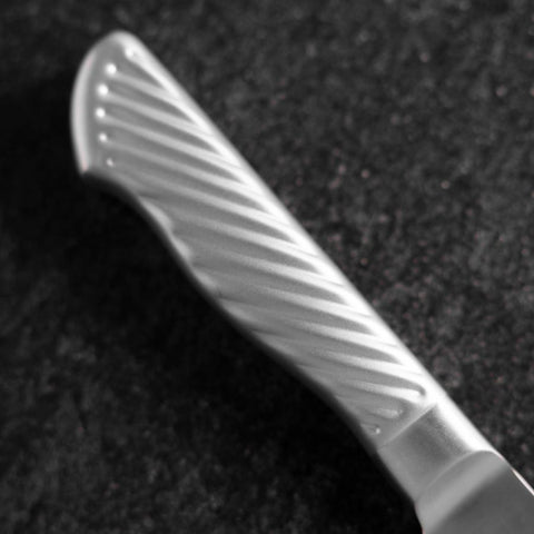 Santoku AUS-10 Polished All-Stainless Handle 165mm-[Musashi]-[Japanese-Kitchen-Knives]