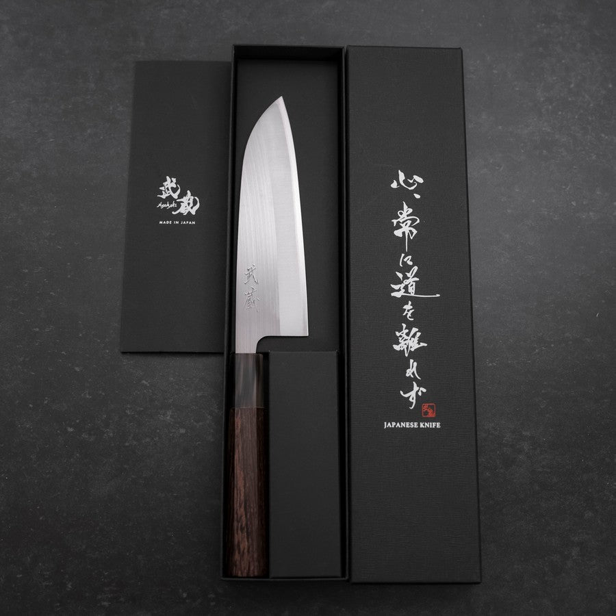 Santoku AUS-10 Polished Buffalo Wenge Handle 165mm (6.5”) – MUSASHI