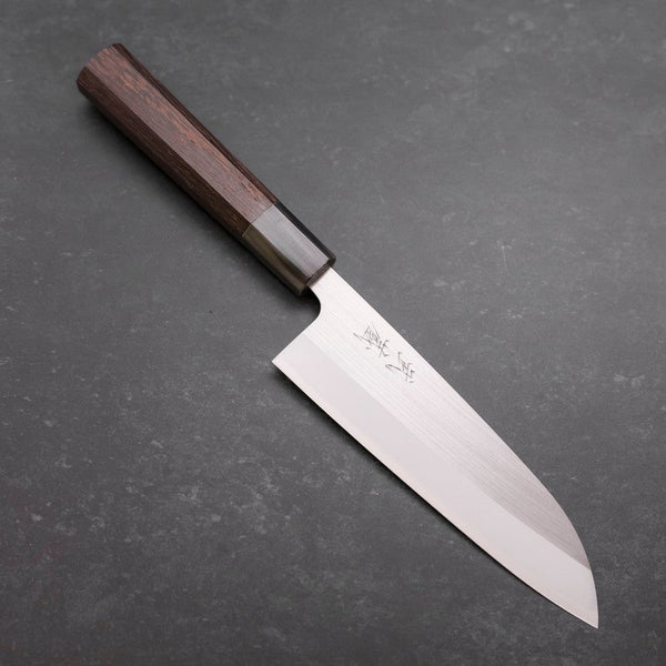 keto×WBA Dirty Mac 5連バングル Santoku AUS-10 Polished Buffalo Wenge Handle 165mm (6.5”) – MUSASHI