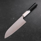 Santoku AUS-10 Polished Ocean Black White Handle 165mm (6.5”)-[Musashi]-[Japanese-Kitchen-Knives]