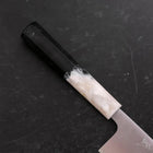 Santoku AUS-10 Polished Ocean Black White Handle 165mm (6.5”)-[Musashi]-[Japanese-Kitchen-Knives]