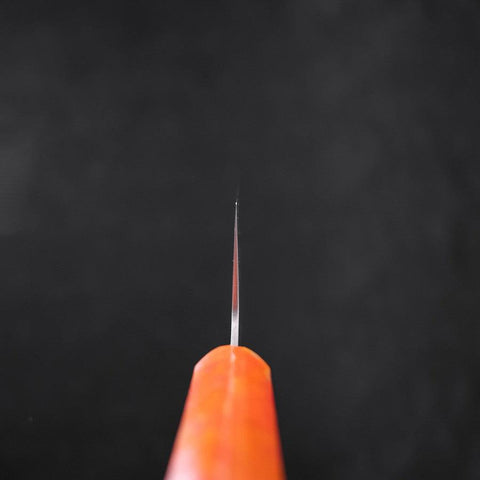 Santoku AUS-10 Polished Ocean Orange & Black Handle 165mm-[Musashi]-[Japanese-Kitchen-Knives]