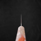 Santoku AUS-10 Polished Ocean Orange & White Handle 165mm-[Musashi]-[Japanese-Kitchen-Knives]