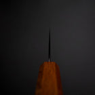 Santoku AUS-10 Wave Nickel Damascus Oak Handle 165mm-[Musashi]-[Japanese-Kitchen-Knives]