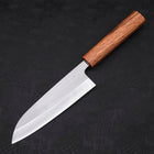 Santoku AUS-8 Polished Oak Handle 165mm (6.5”)-[Musashi]-[Japanese-Kitchen-Knives]
