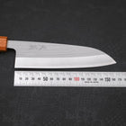 Santoku AUS-8 Polished Oak Handle 165mm (6.5”)-[Musashi]-[Japanese-Kitchen-Knives]