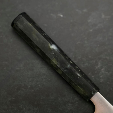 Santoku AUS-8 Polished Ocean Black Handle 165mm (6.5”)-[Musashi]-[Japanese-Kitchen-Knives]