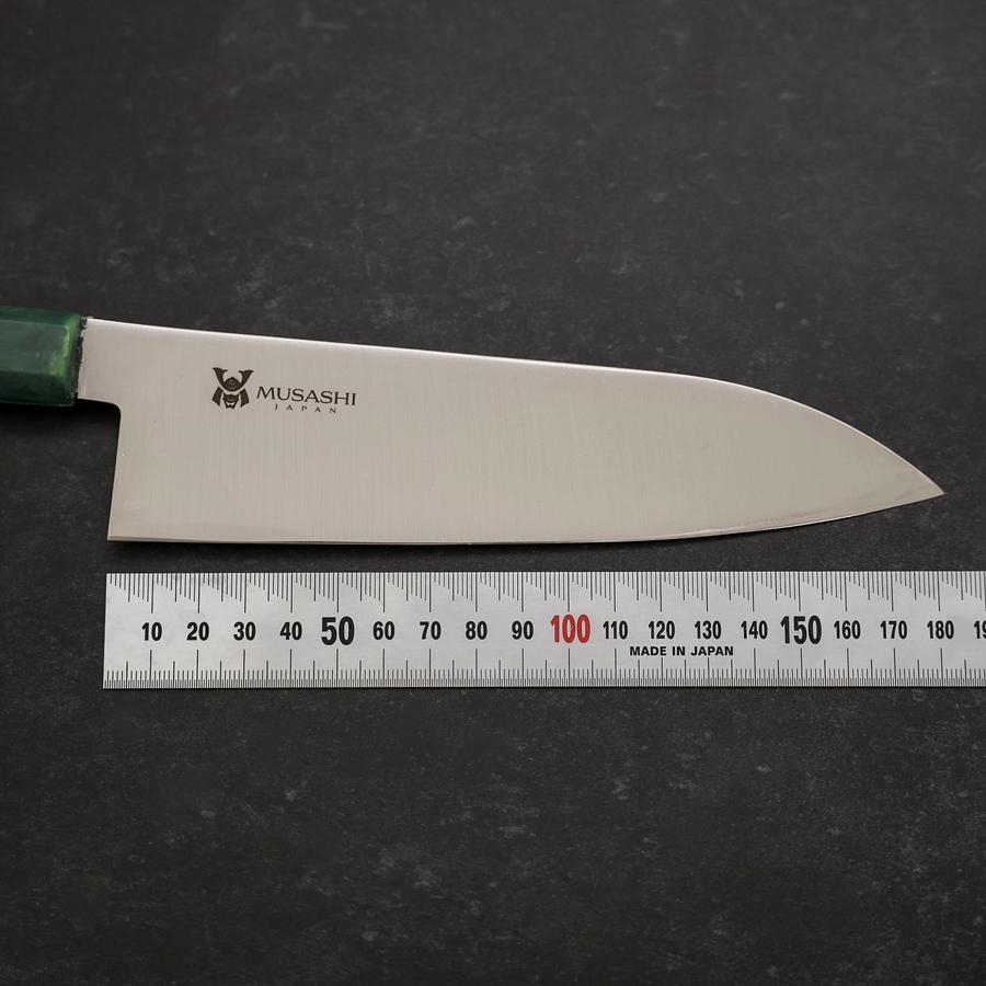 三徳 AUS-8 磨き 海洋緑柄 165mm – MUSASHI