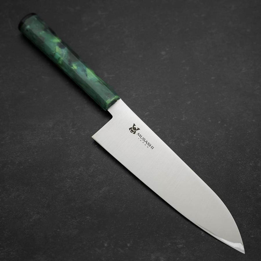三徳 AUS-8 磨き 海洋緑柄 165mm – MUSASHI