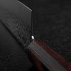 Santoku AUS-8 Tsuchime Mahogany Handle 180mm-[Musashi]-[Japanese-Kitchen-Knives]