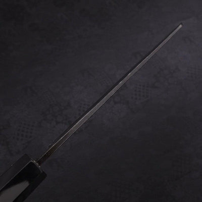 Santoku Aogami-Super Kurouchi Buffalo Ebony Handle 180mm-Aogami Super-Kurouchi-Japanese Handle-[Musashi]-[Japanese-Kitchen-Knives]