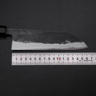 Santoku Blue Steel #1 Kurouchi Buffalo Magnolia Handle 165mm (6.5”)-[Musashi]-[Japanese-Kitchen-Knives]