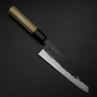 Santoku Blue Steel #1 Kurouchi Buffalo Magnolia Handle 165mm (6.5”)-[Musashi]-[Japanese-Kitchen-Knives]