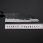 Santoku Blue Steel #1 Kurouchi Buffalo Magnolia Handle 165mm-[Musashi]-[Japanese-Kitchen-Knives]